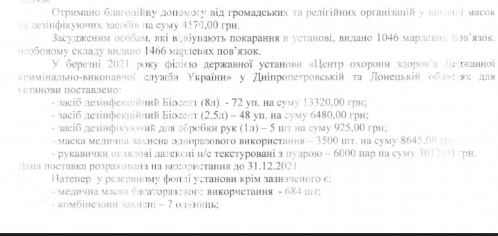 Кварцування посилок та спирт за завищеною ціною. Як засуджених жінок, що перебувають к Приазовській колонії № 107, захищали від коронавірусу